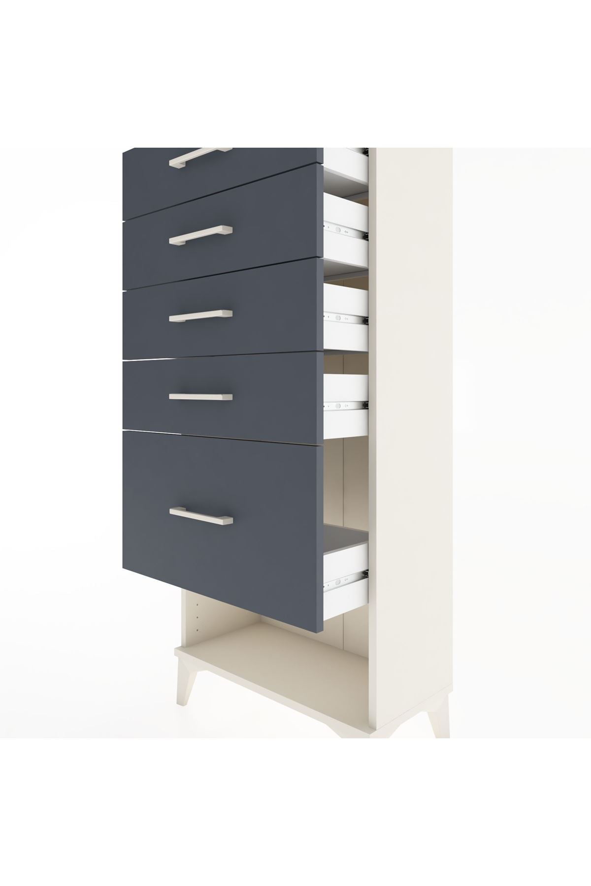 Hyperion Dolap 5 Çekmeceli 60x44x134 Aytaşı-Antrasit