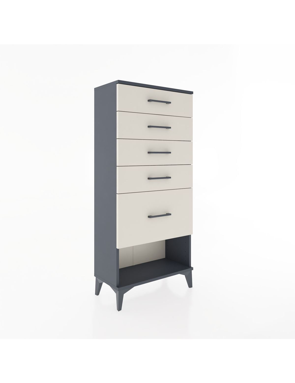 Hyperion Dolap 5 Çekmeceli 60x44x134 Antrasit-Aytaşı