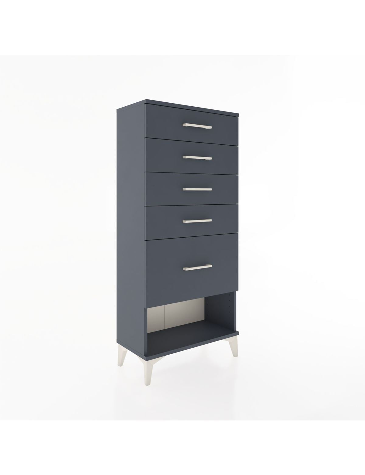 Hyperion Dolap 5 Çekmeceli 60x44x134 Antrasit-Antrasit