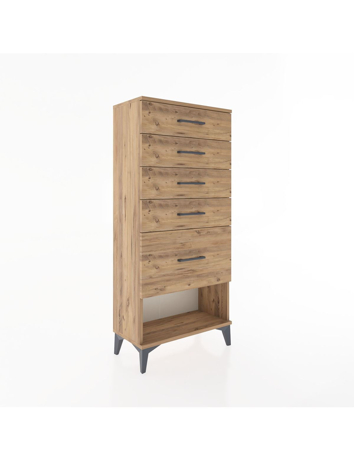 Hyperion Dolap 5 Çekmeceli 60x44x134 Çam-Çam