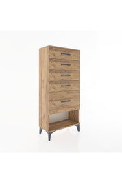 Hyperion Dolap 5 Çekmeceli 60x44x134 Çam-Çam