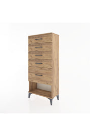 Hyperion Dolap 5 Çekmeceli 60x44x134 Çam-Çam