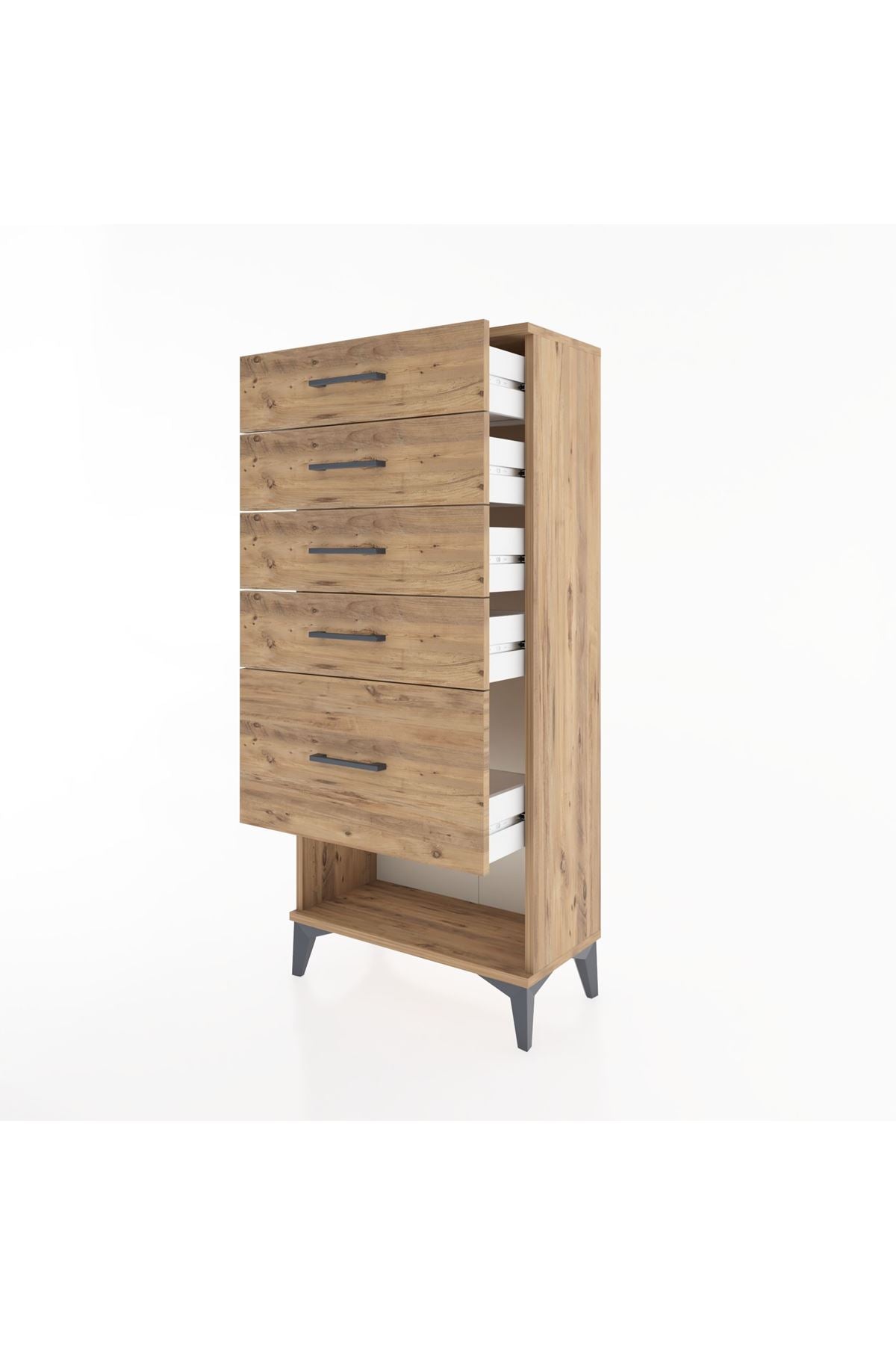 Hyperion Dolap 5 Çekmeceli 60x44x134 Çam-Çam