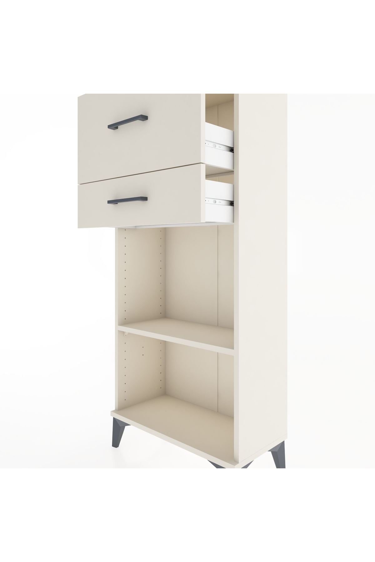 Hyperion Dolap Tek Raflı 2 Çekmeceli 60x44x134 - S50M022V1B