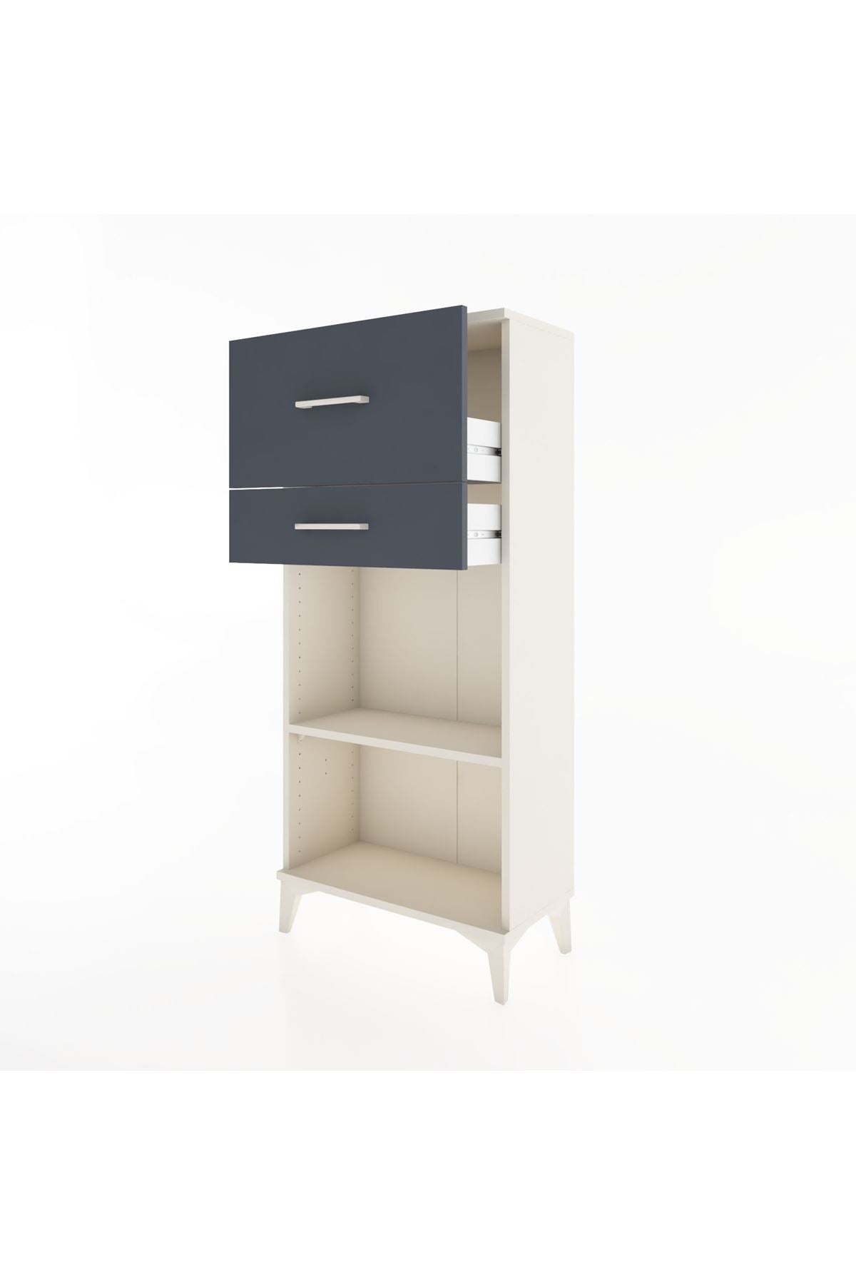 Hyperion Dolap Tek Raflı 2 Çekmeceli 60x44x134 - S50M022V2B