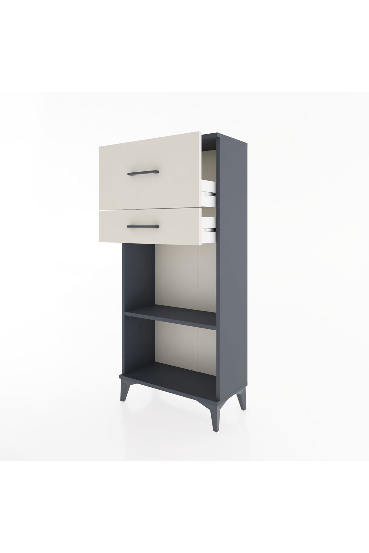 Hyperion Dolap Tek Raflı 2 Çekmeceli 60x44x134 - S50M022V4B