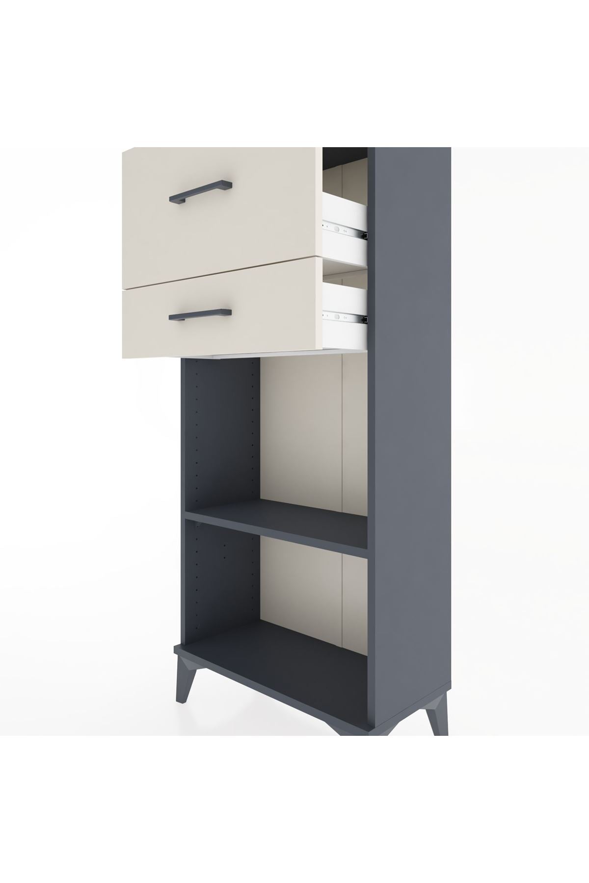 Hyperion Dolap Tek Raflı 2 Çekmeceli 60x44x134 - S50M022V4B