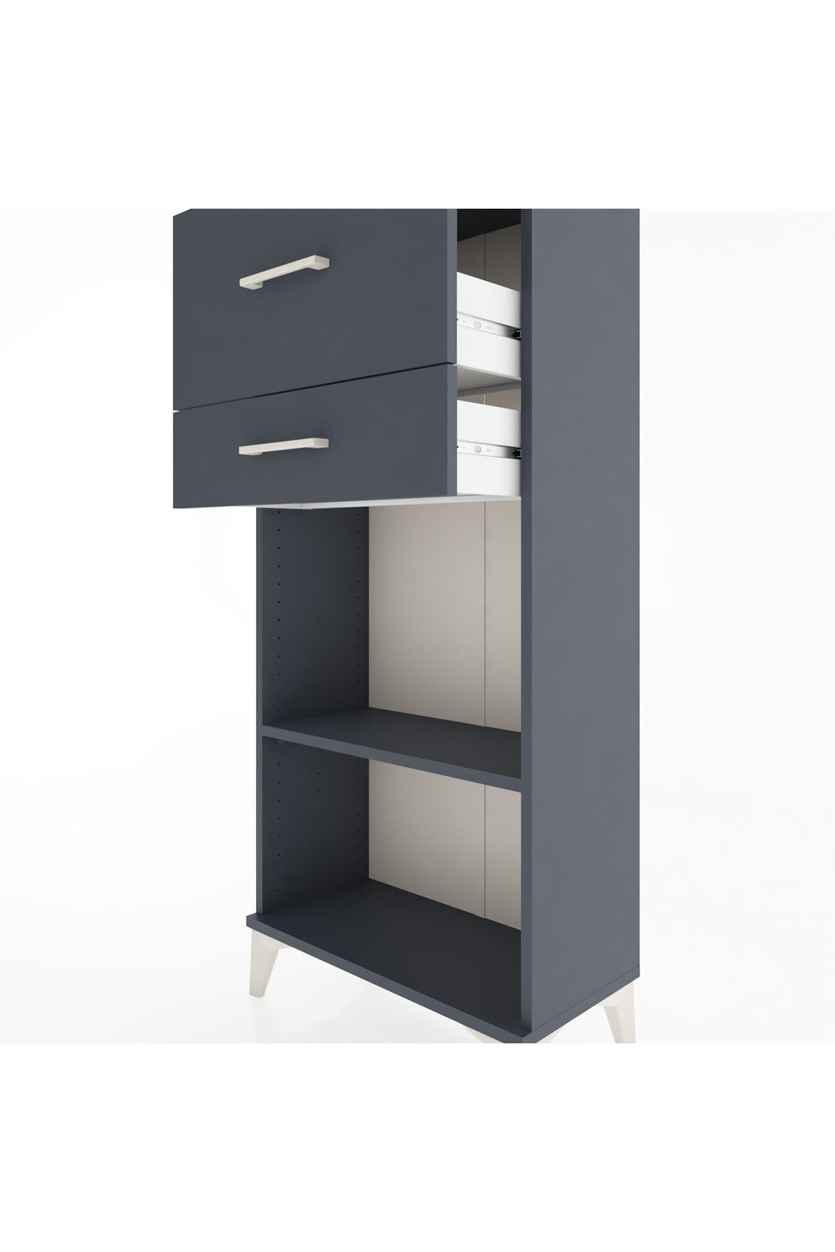 Hyperion Dolap Tek Raflı 2 Çekmeceli 60x44x134 - S50M022V5B