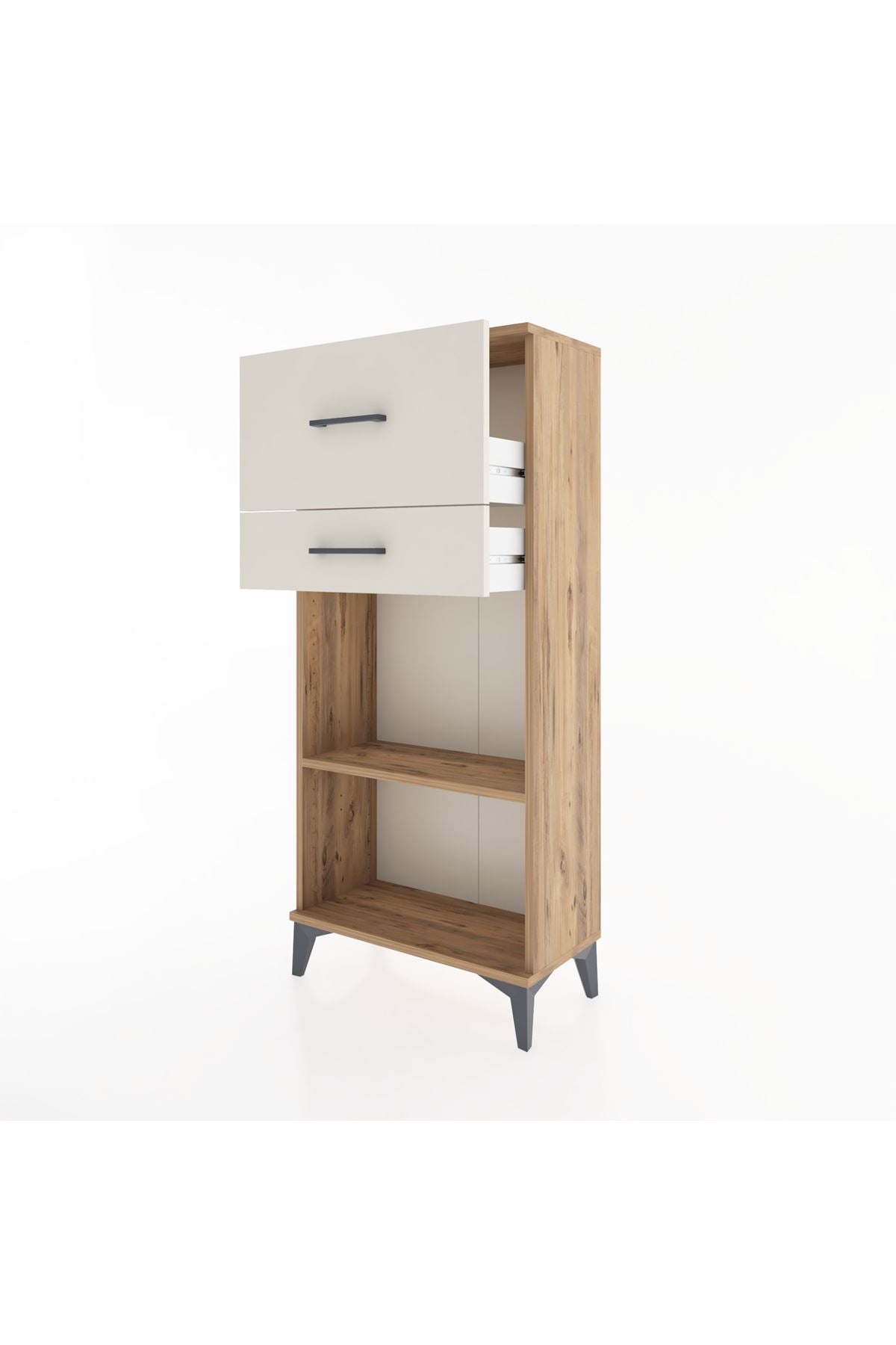 Hyperion Dolap Tek Raflı 2 Çekmeceli 60x44x134 - S50M022V7B