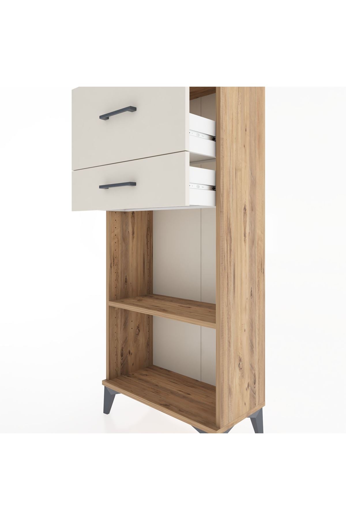 Hyperion Dolap Tek Raflı 2 Çekmeceli 60x44x134 - S50M022V7B