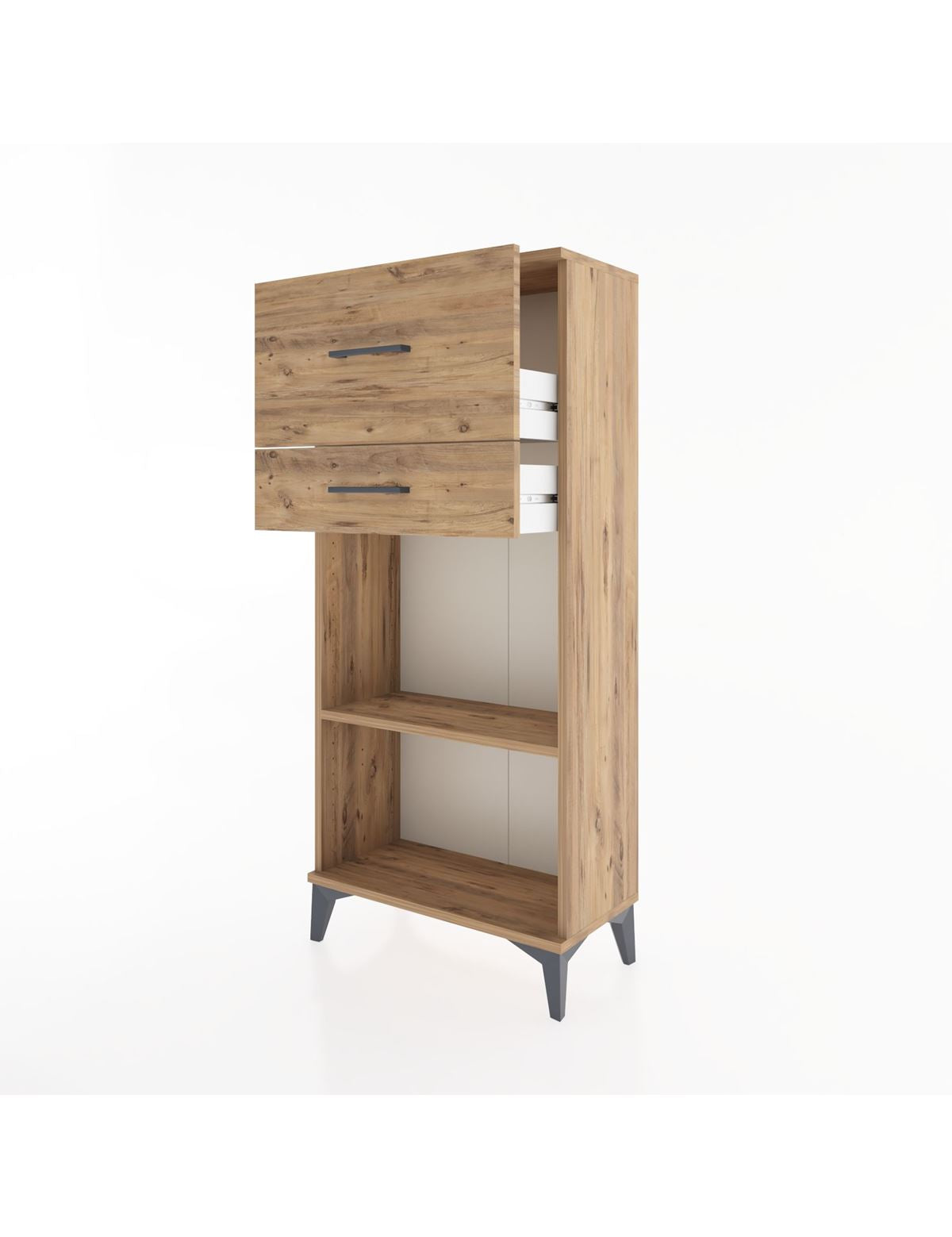 Hyperion Dolap Tek Raflı 2 Çekmeceli 60x44x134 - S50M022V9B