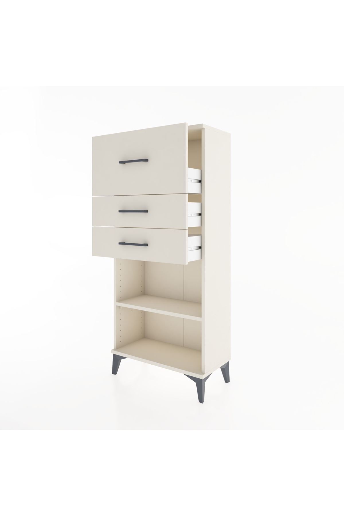 Hyperion Dolap Tek Raflı 3 Çekmeceli 60x44x134 - S50M023V1B
