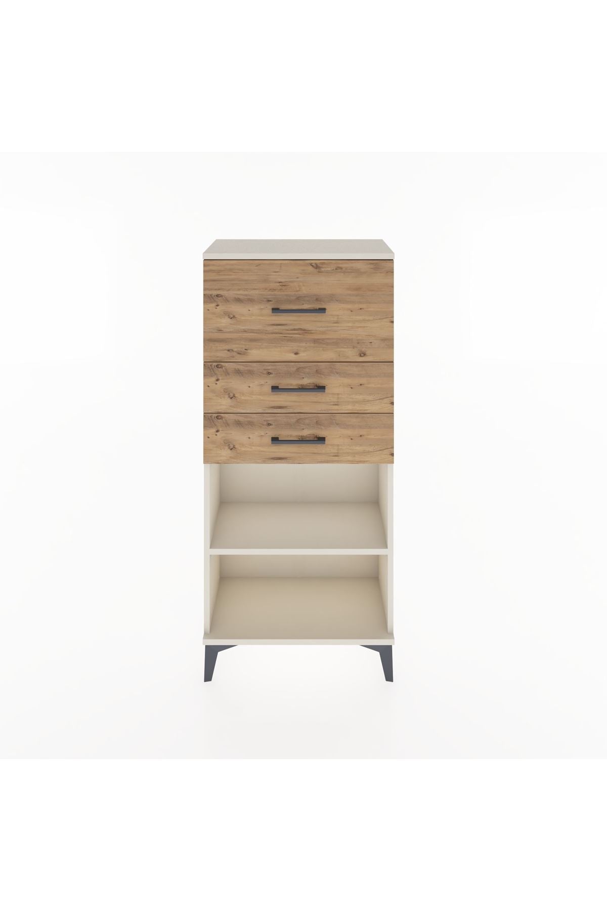 Hyperion Dolap Tek Raflı 3 Çekmeceli 60x44x134 - S50M023V3B