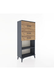 Hyperion Dolap Tek Raflı 3 Çekmeceli 60x44x134 - S50M023V6B