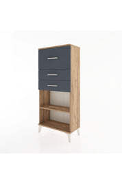 Hyperion Dolap Tek Raflı 3 Çekmeceli 60x44x134 - S50M023V8B