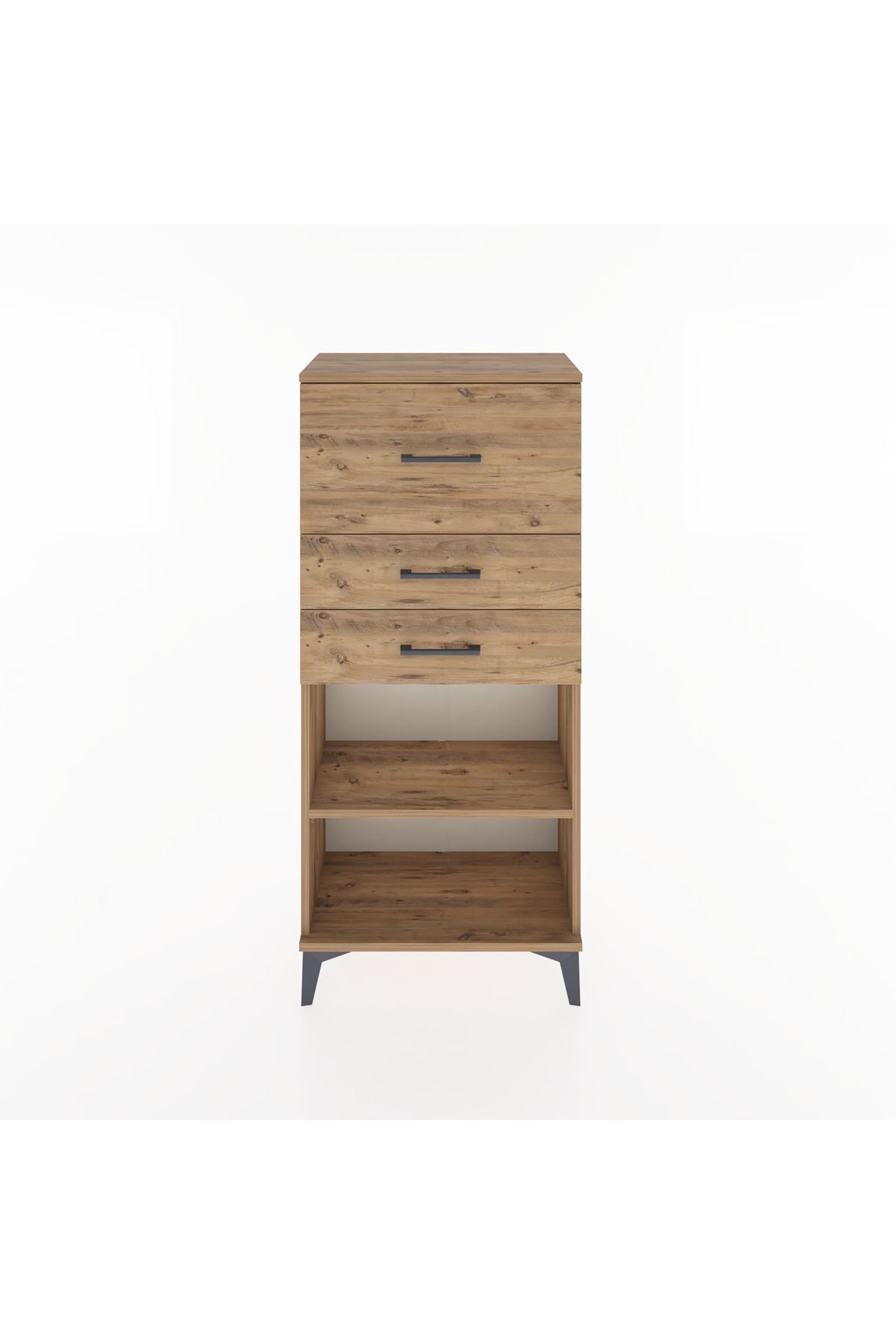 Hyperion Dolap Tek Raflı 3 Çekmeceli 60x44x134 - S50M023V9B