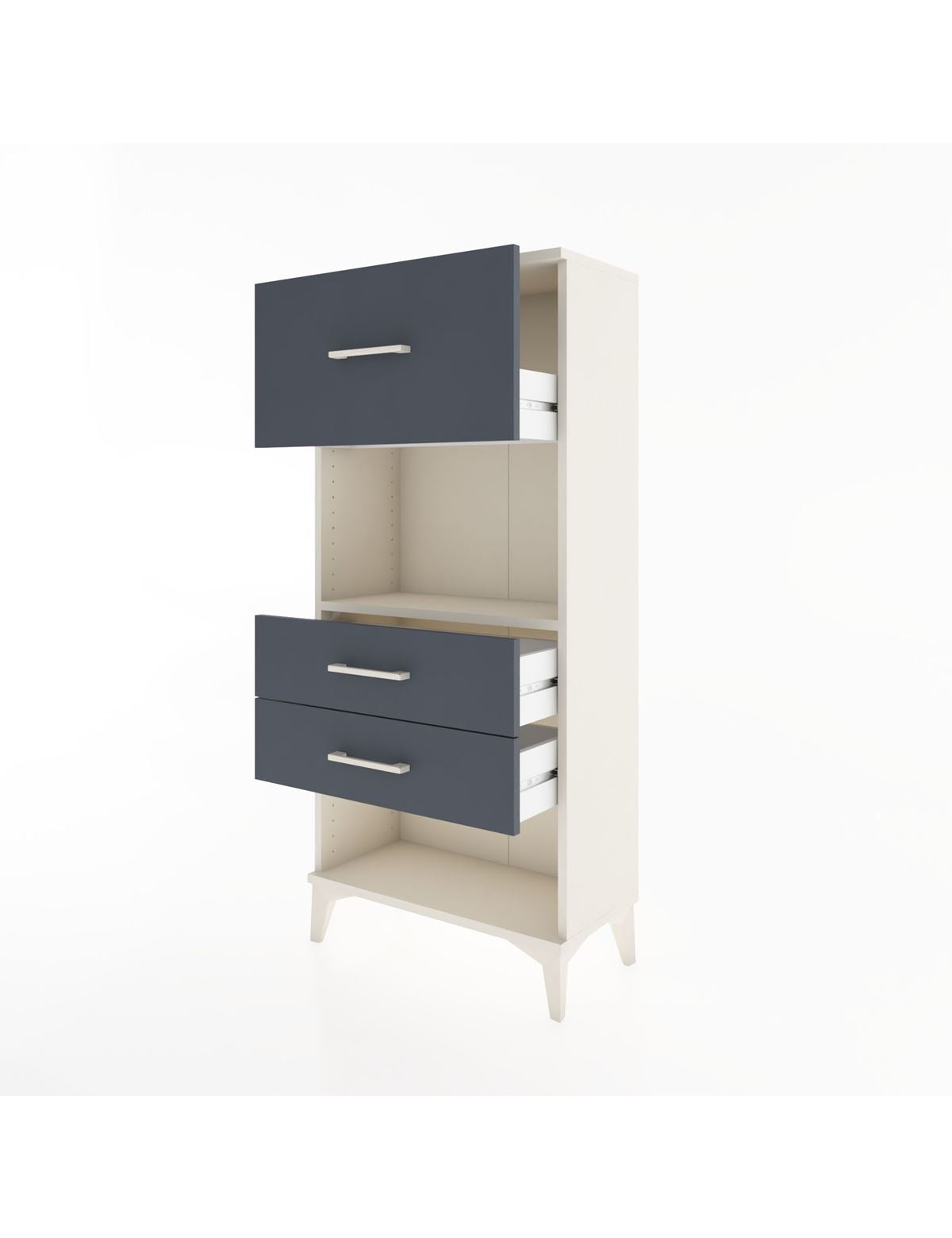 Hyperion Dolap Tek Raflı 3 Çekmeceli 60x44x134 - S50M024V2B