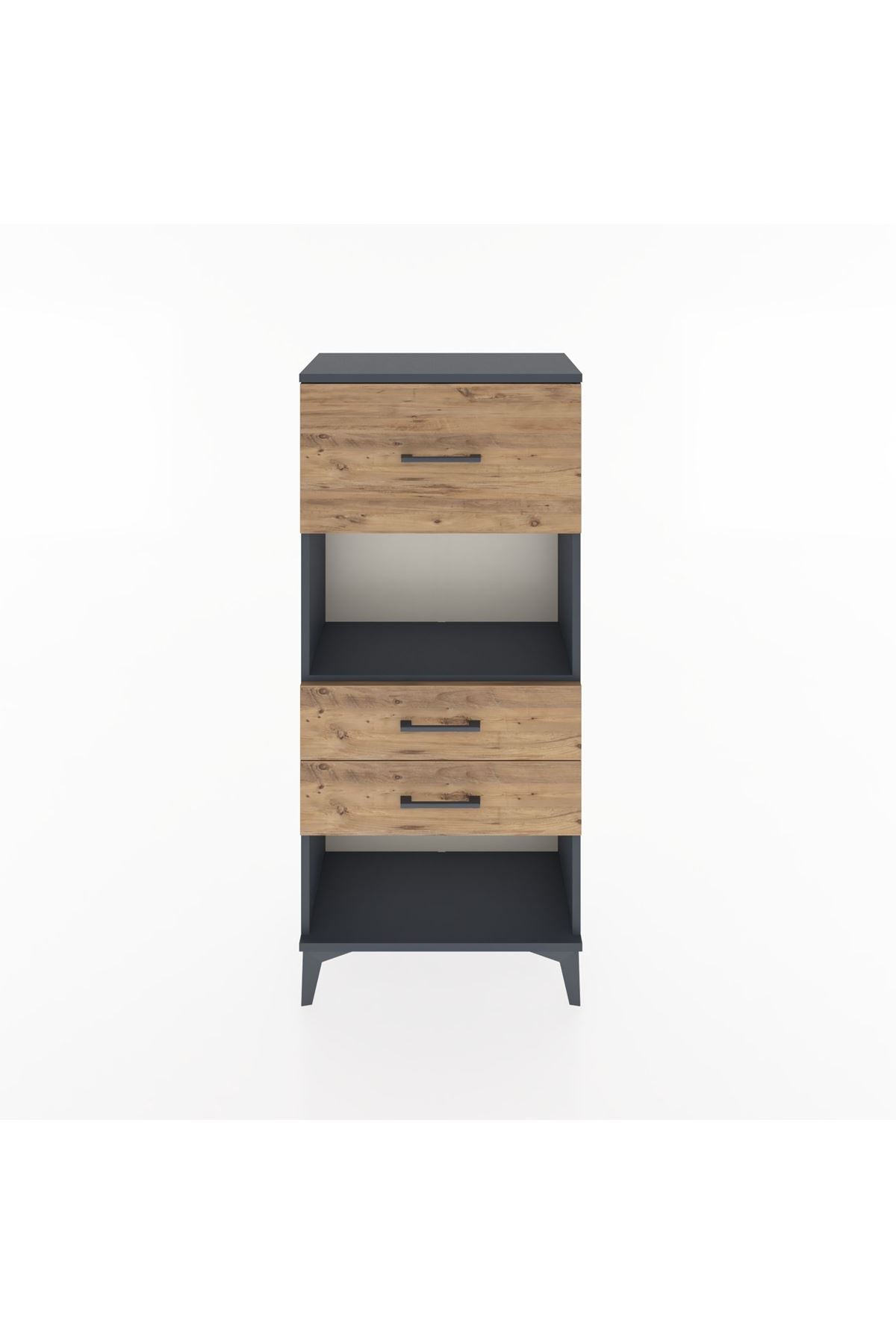 Hyperion Dolap Tek Raflı 3 Çekmeceli 60x44x134 - S50M024V6B