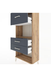 Hyperion Dolap Tek Raflı 3 Çekmeceli 60x44x134 - S50M024V8B