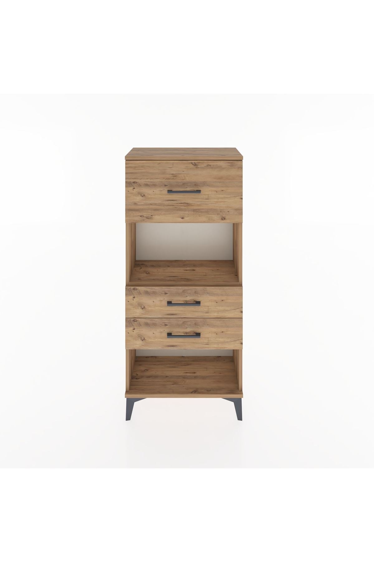 Hyperion Dolap Tek Raflı 3 Çekmeceli 60x44x134 - S50M024V9B