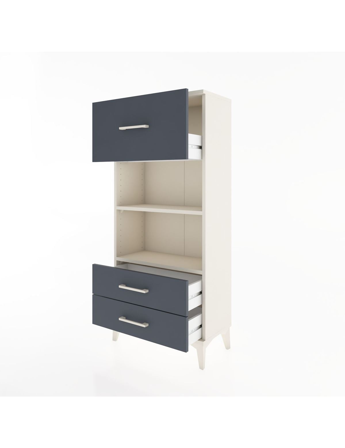Hyperion Dolap 2 Raflı 3 Çekmeceli 60x44x134 - S50M025V2B