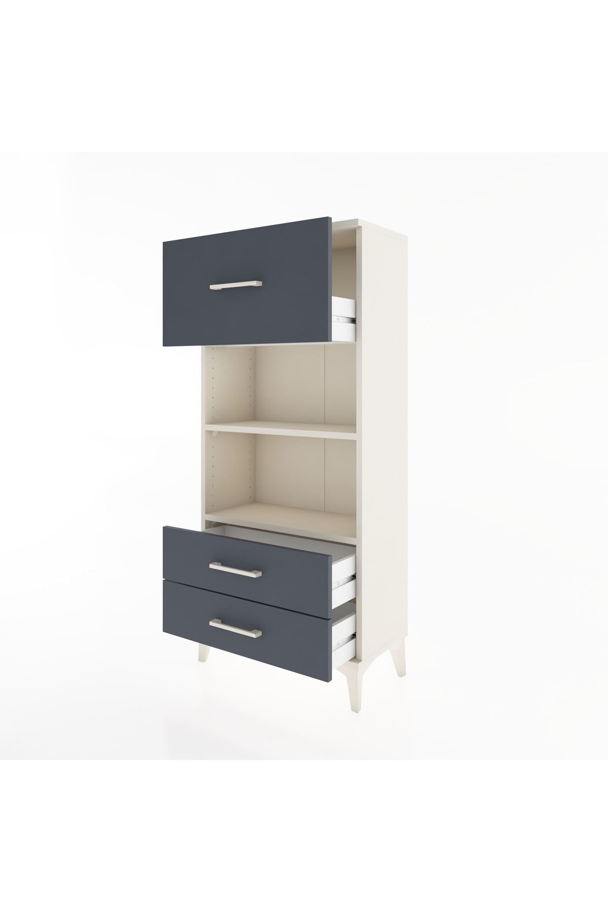 Hyperion Dolap 2 Raflı 3 Çekmeceli 60x44x134 Aytaşı-Antrasit