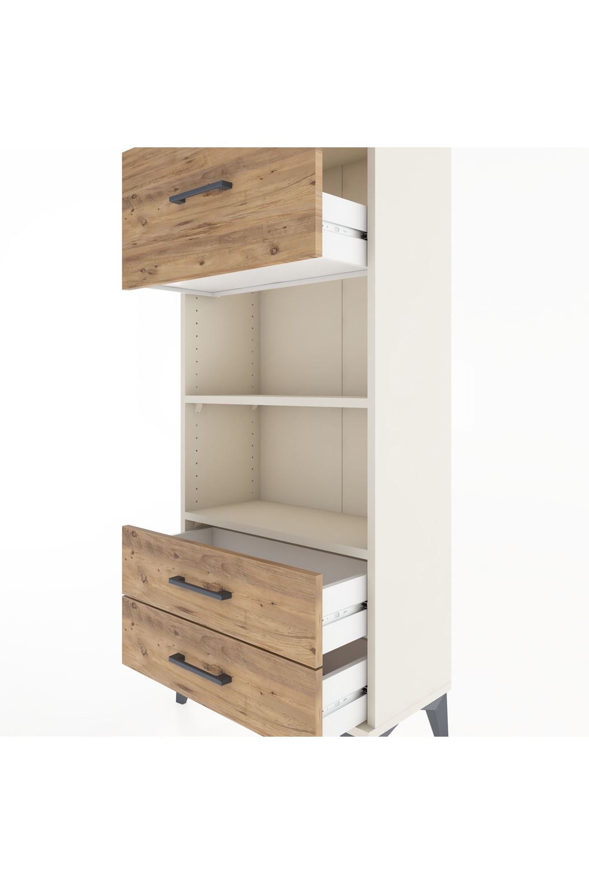 Hyperion Dolap 2 Raflı 3 Çekmeceli 60x44x134 Aytaşı-Çam