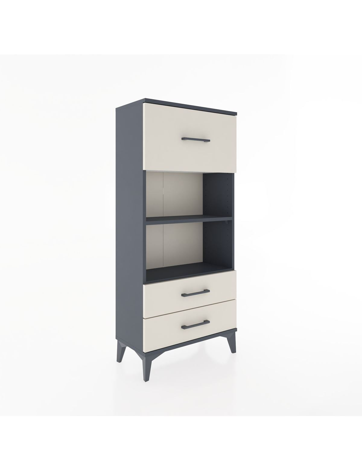 Hyperion Dolap 2 Raflı 3 Çekmeceli 60x44x134 Antrasit-Aytaşı