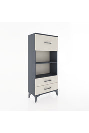 Hyperion Dolap 2 Raflı 3 Çekmeceli 60x44x134 Antrasit-Aytaşı