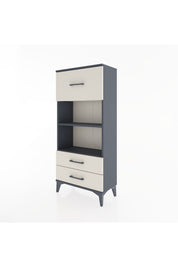 Hyperion Dolap 2 Raflı 3 Çekmeceli 60x44x134 Antrasit-Aytaşı