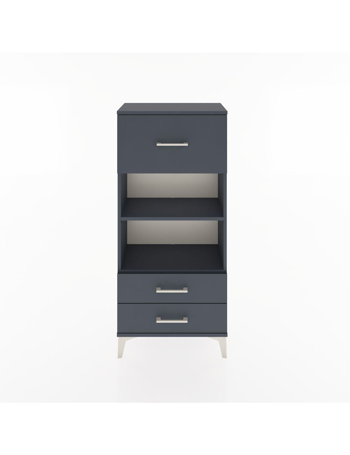 Hyperion Dolap 2 Raflı 3 Çekmeceli 60x44x134 Antrasit-Antrasit