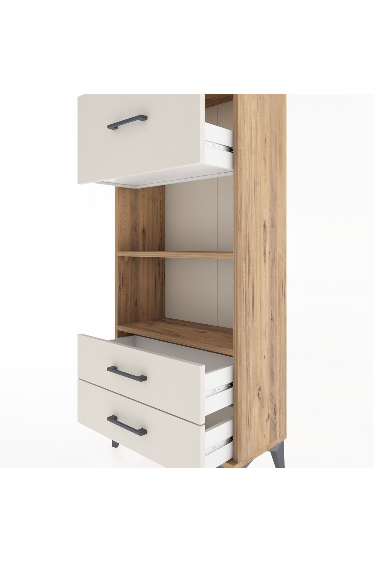 Hyperion Dolap 2 Raflı 3 Çekmeceli 60x44x134 Çam-Aytaşı