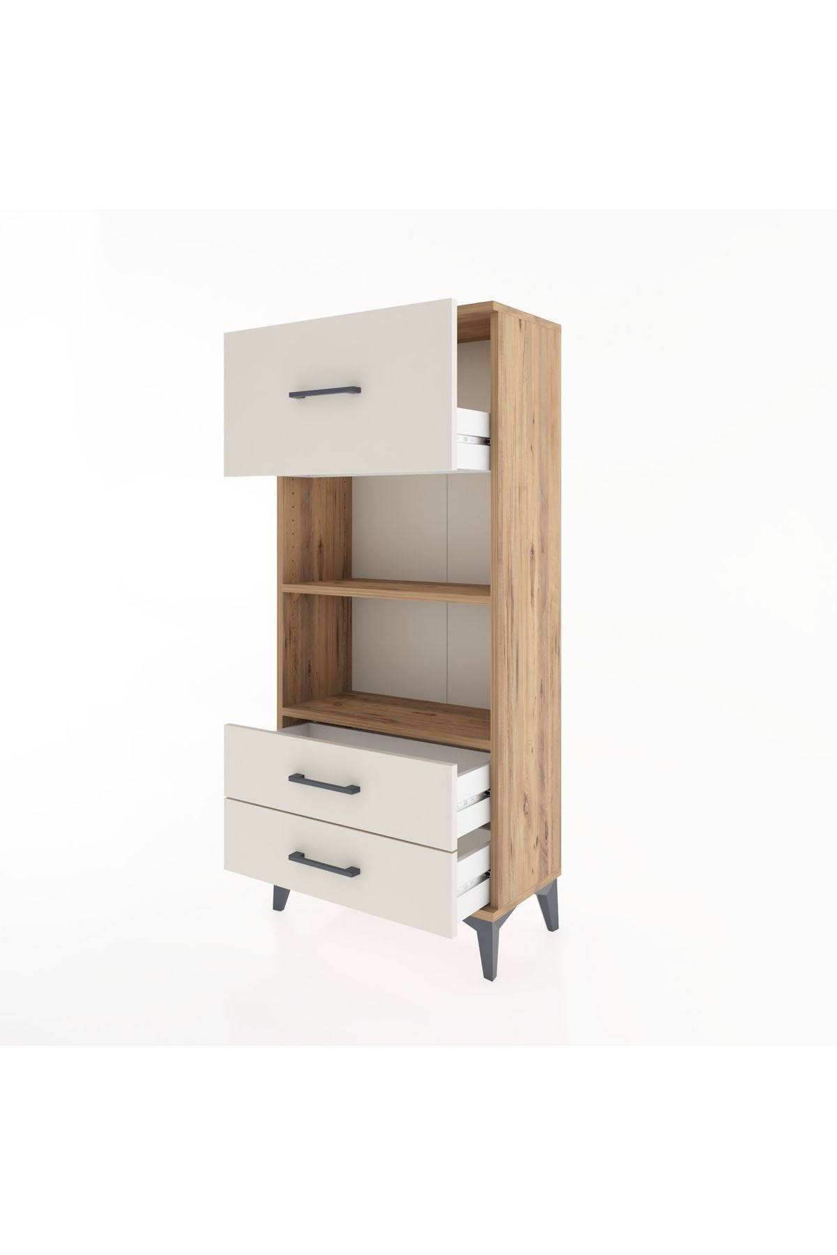 Hyperion Dolap 2 Raflı 3 Çekmeceli 60x44x134 Çam-Aytaşı