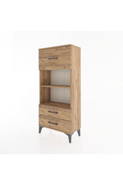 Hyperion Dolap 2 Raflı 3 Çekmeceli 60x44x134 Çam-Çam
