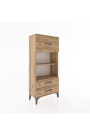 Hyperion Dolap 2 Raflı 3 Çekmeceli 60x44x134 Çam-Çam