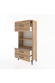 Hyperion Dolap 2 Raflı 3 Çekmeceli 60x44x134 Çam-Çam