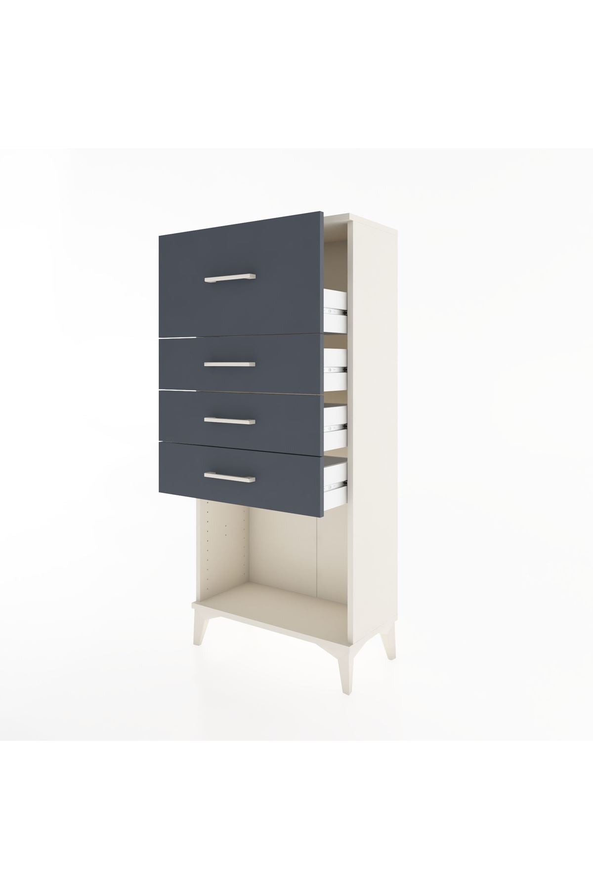 Hyperion Dolap 4 Çekmeceli 60x44x134 Aytaşı-Antrasit