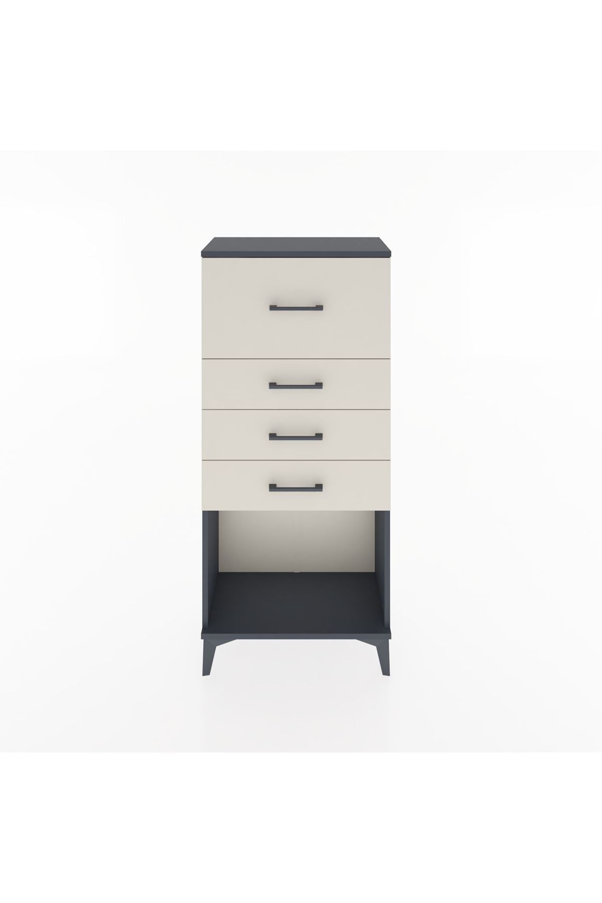 Hyperion Dolap 4 Çekmeceli 60x44x134 Antrasit-Aytaşı