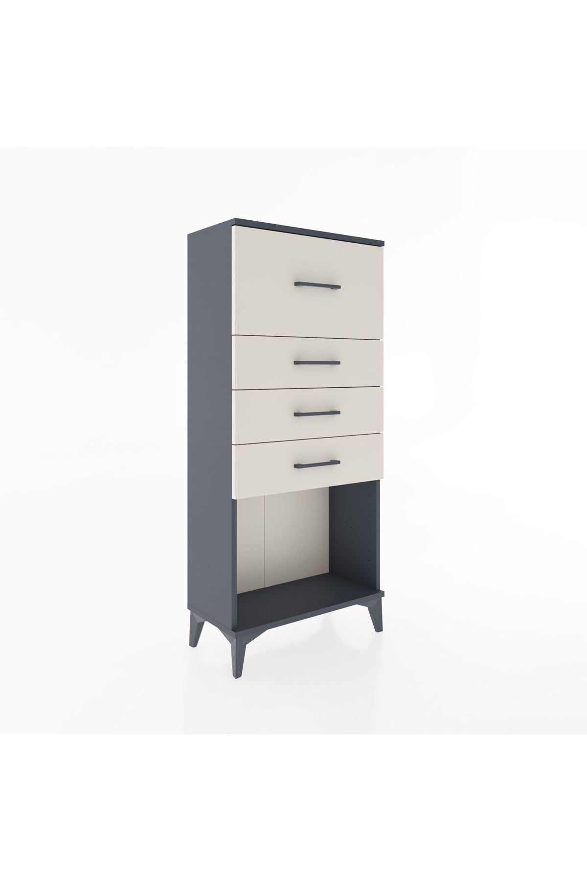 Hyperion Dolap 4 Çekmeceli 60x44x134 Antrasit-Aytaşı