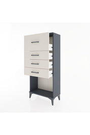 Hyperion Dolap 4 Çekmeceli 60x44x134 Antrasit-Aytaşı