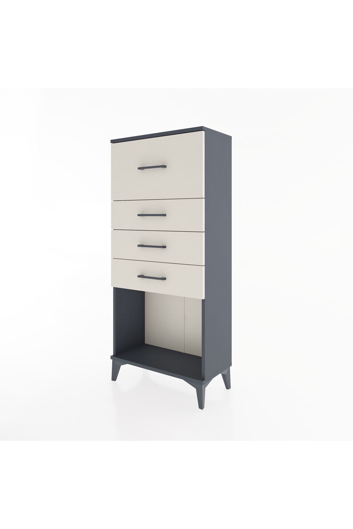 Hyperion Dolap 4 Çekmeceli 60x44x134 Antrasit-Aytaşı