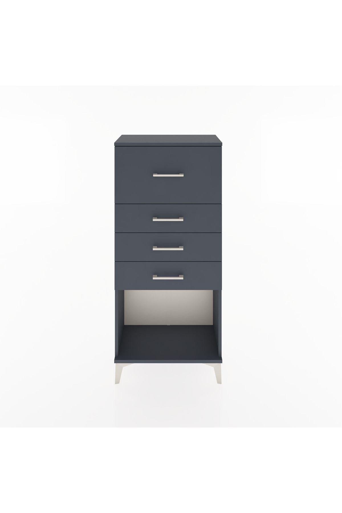 Hyperion Dolap 4 Çekmeceli 60x44x134 Antrasit-Antrasit