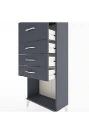 Hyperion Dolap 4 Çekmeceli 60x44x134 Antrasit-Antrasit