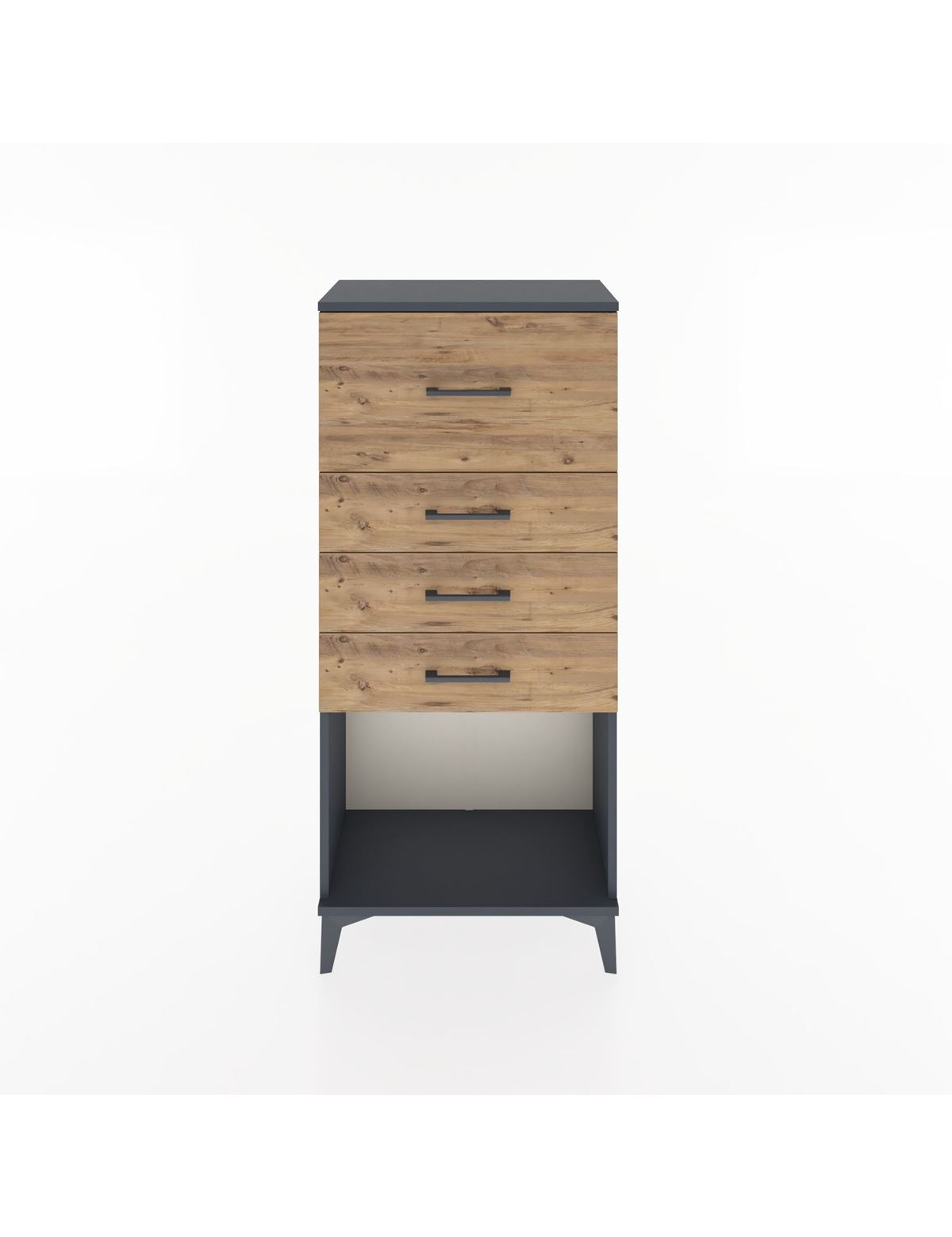 Hyperion Dolap 4 Çekmeceli 60x44x134 Antrasit-Çam