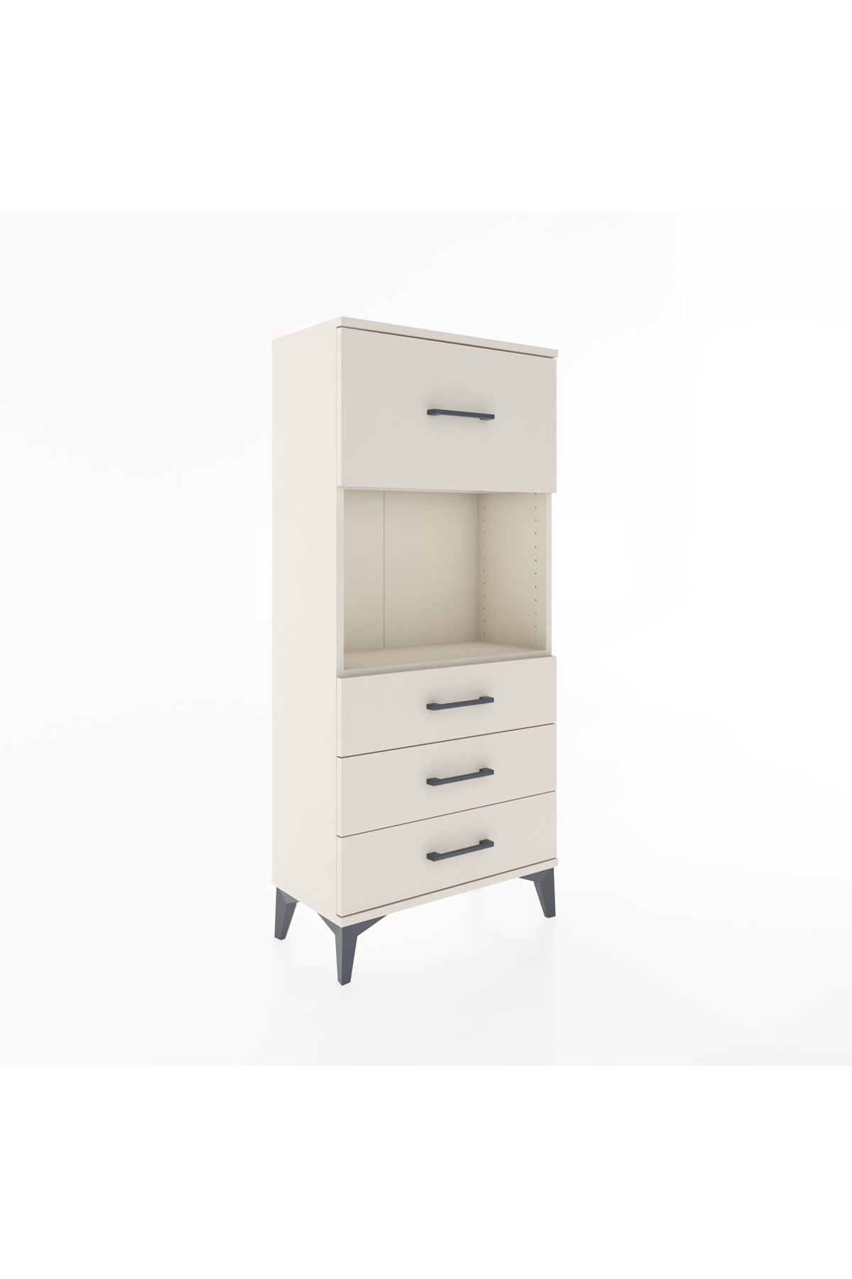 Hyperion Dolap Tek Raflı 4 Çekmeceli 60x44x134 - S50M027V1B