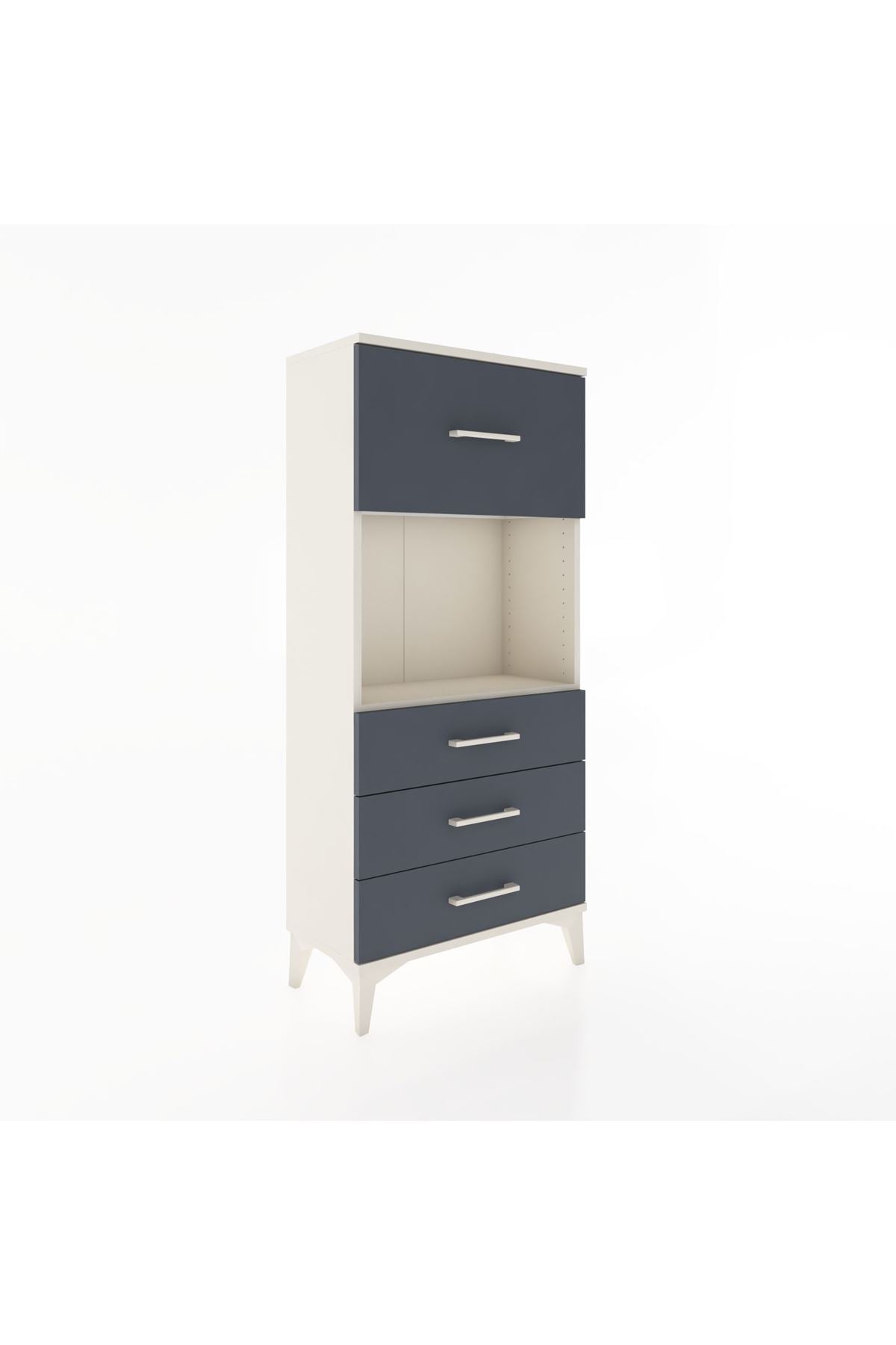 Hyperion Dolap Tek Raflı 4 Çekmeceli 60x44x134 - S50M027V2B