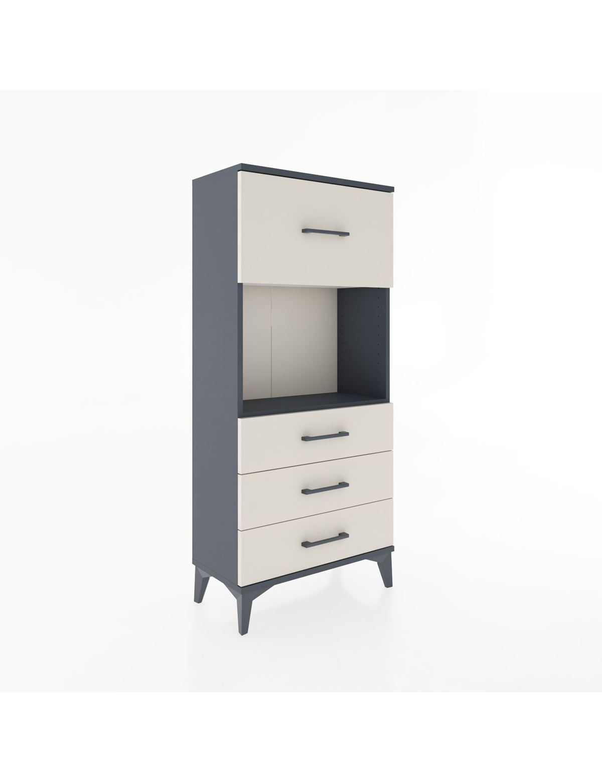 Hyperion Dolap Tek Raflı 4 Çekmeceli 60x44x134 - S50M027V4B