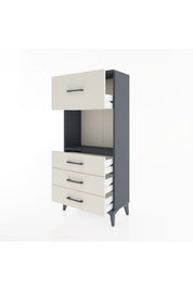 Hyperion Dolap Tek Raflı 4 Çekmeceli 60x44x134 - S50M027V4B
