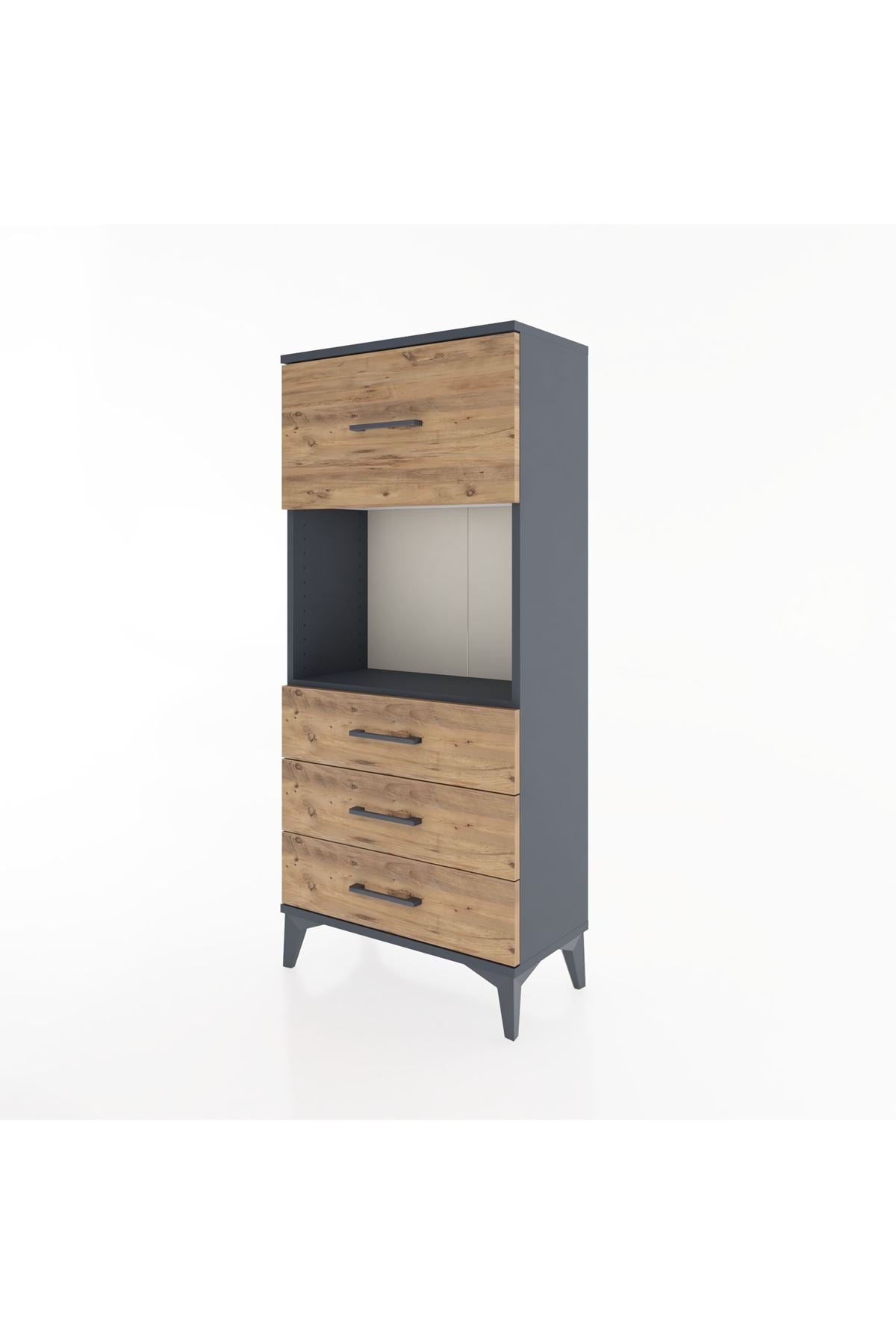 Hyperion Dolap Tek Raflı 4 Çekmeceli 60x44x134 - S50M027V6B