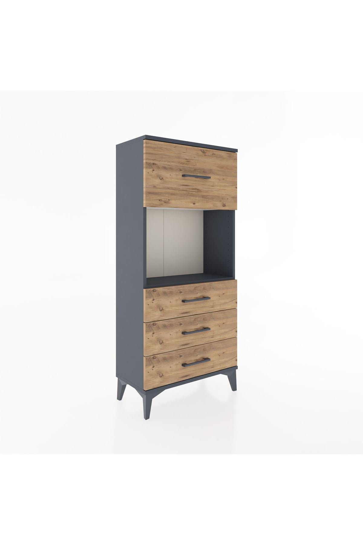 Hyperion Dolap Tek Raflı 4 Çekmeceli 60x44x134 - S50M027V6B